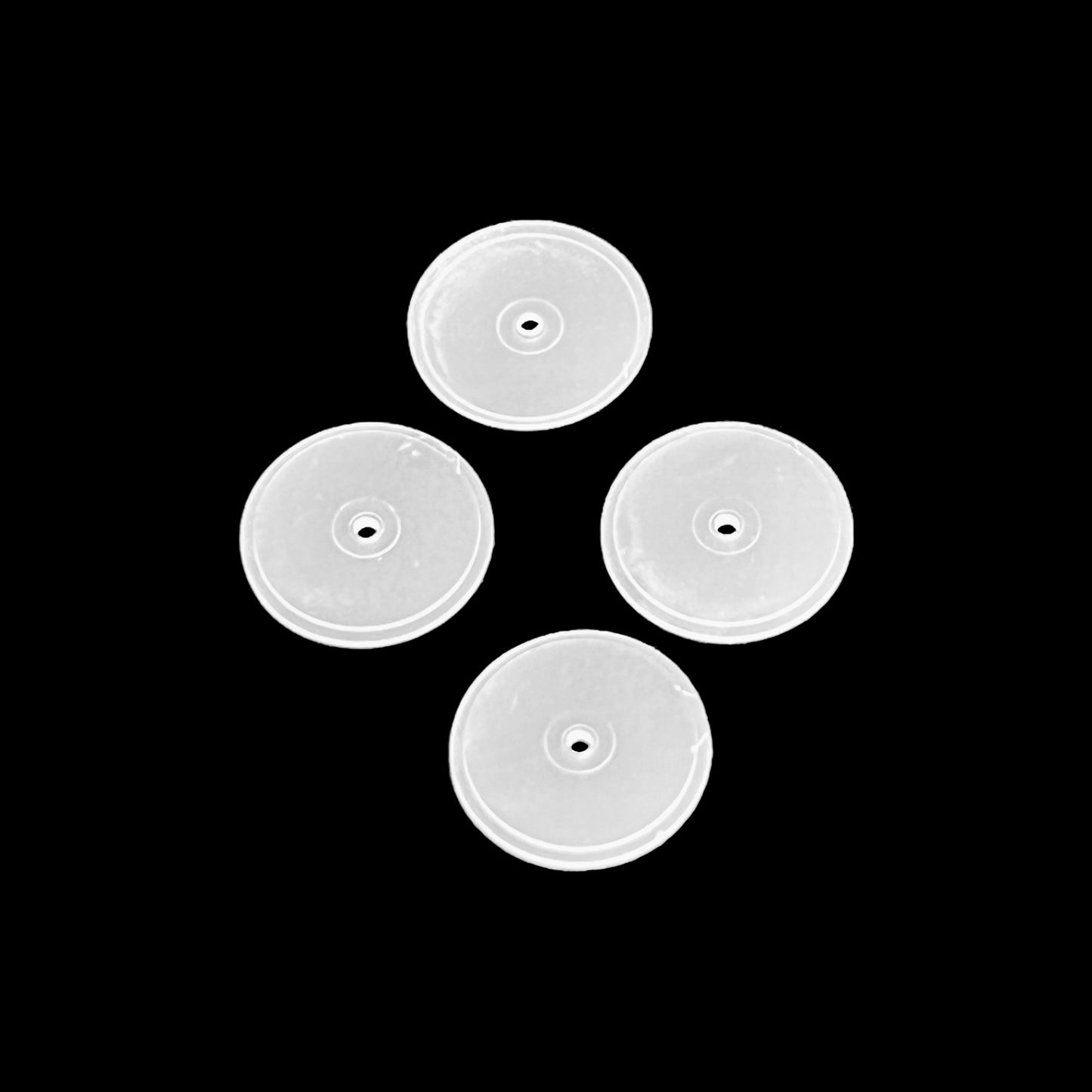 PC sapphire Lid Φ12mm with hole (4pcs)