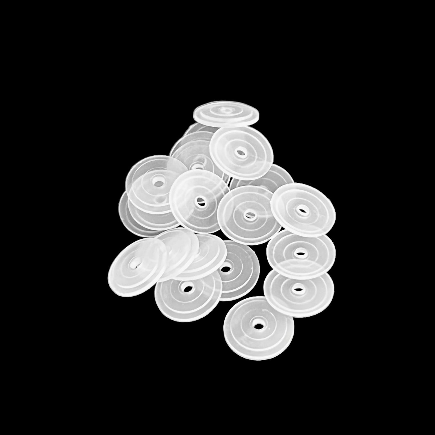 PC sapphire cover Φ6.5mm with hole (20pcs)